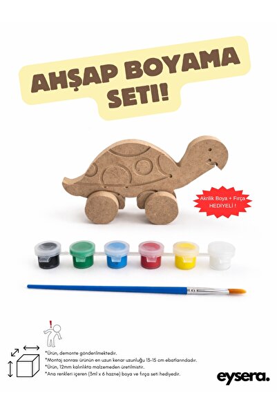 eysera Ahşap Boyama Seti – Çocuk Aktivite & Hobi Oyuncak, Montessori Eğitici Set
