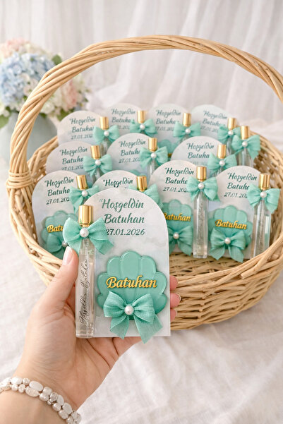 Defne 20 adet kuşe kâğıt üzerine sprey kolonya ve Pleksi. Yeni doğan, doğum g...