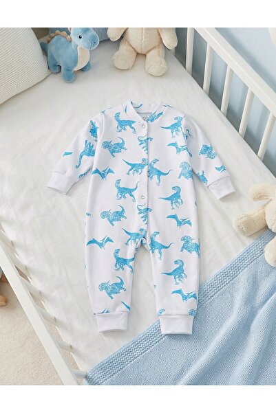 MiniKids Salopeta BB Romania dinozaur albastru