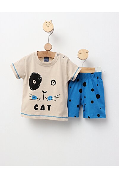 MiniKids Set vara, TomCat, model crem-albastru