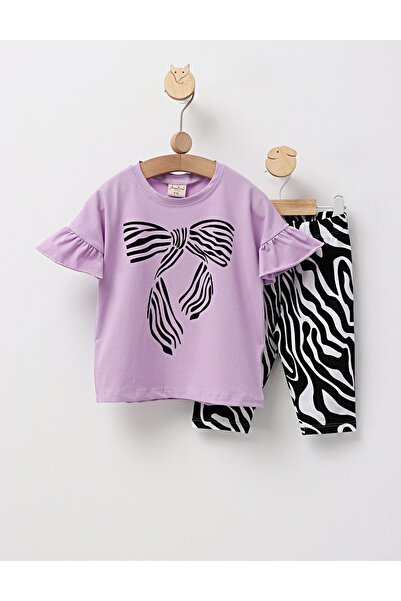 MiniKids Καλοκαιρινό σετ, κοριτσίστικα ρούχα και παπούτσια, με μωβ