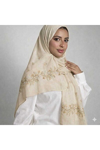 Veil Designer A veil with gold embroidery covering the entire veil, 190*60