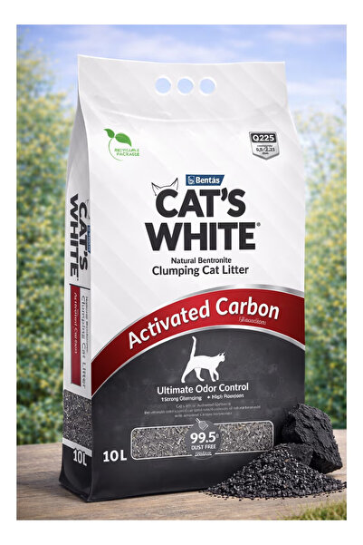 Cat's White Lump-shaped bentonite cat litter with activated carbon for maximu...
