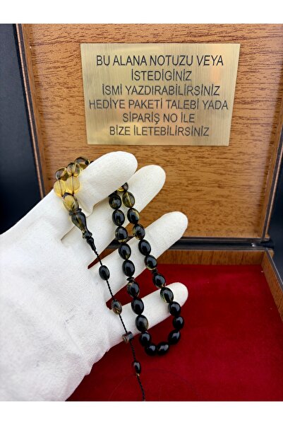 KEHRİBARGRAM ATEŞ KEHRİBAR TESBİH ÖZEL KUTULU VE YAZILI VİP TESBİH