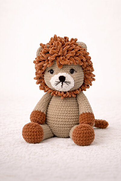 Noctis Nest Aslan Amigurumi Uyku Arkadaşı – El Örgüsü Organik Bebek Oyuncağı ...