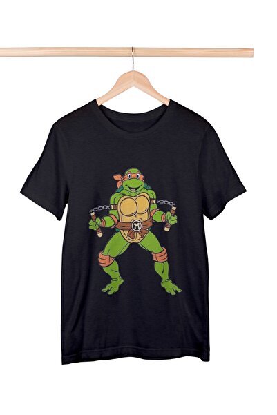 Texclusive تي شيرت نينجا تيرتلز ميتشيلانجيلو تي شيرت نينجا للأم والأب والطفل ...