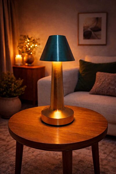 BASKIMARKETİM Dokunmatik 3 Renk Ledli Masa Lambası