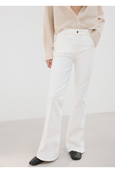 MANGO Woman Violeta yüksek bel flare jean pantolon