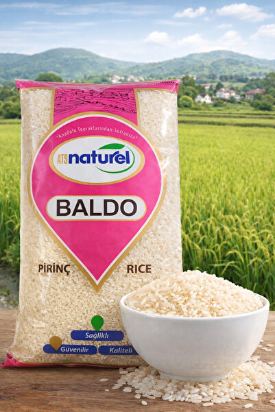 NATUREL ATS Baldo Pirinç 5 Kg – Yerli Üretim Pilavlık Baldo Pirinç