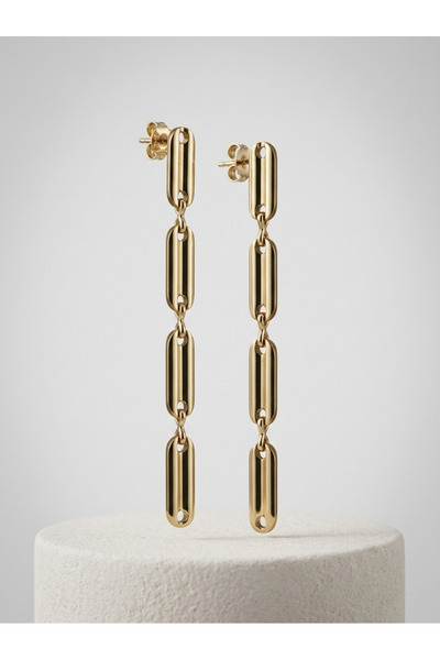TAKVANOV Thin 4-Piece Dangle Earrings - Gold Color Modern Women's Earrings
