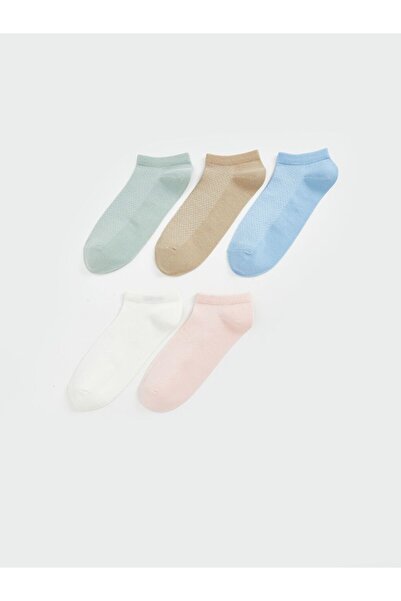 LC Waikiki Women's Plain Booties Socks 5-Pack
