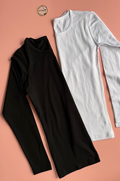 Elosia Tricou cu mânecă lungă pentru femei, bumbac piese, cu gât rotund, basi...