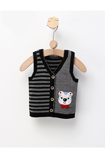 MiniKids Vesta URSULET CU PAPION gri-inchis