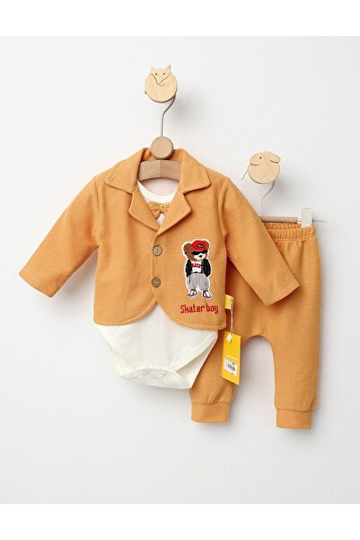 MiniKids Set 3 piese Skater Boy model portocaliu