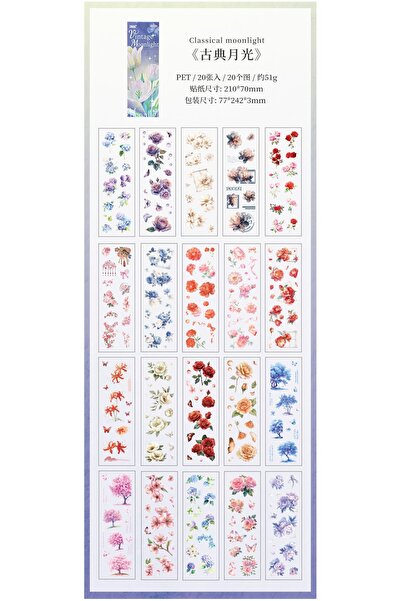 İthal E6-20 φύλλα cicek PET Βιβλίο αυτοκόλλητων