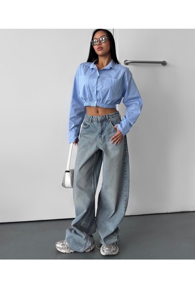 Aida Fashion Baggy Jeans yıkamalı