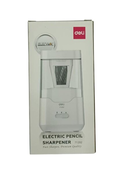 Deli Electric Pencil Sharpener, Auto Stop, Battery, Compact Desk