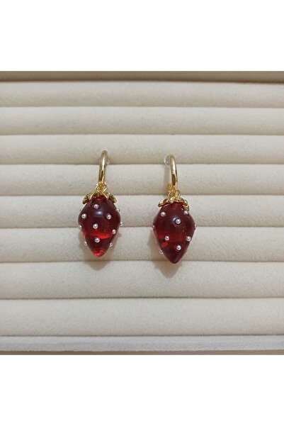 Store çilek detaylı küpe