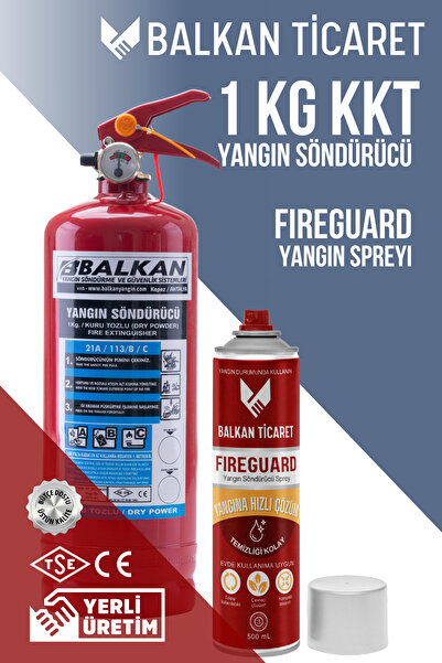 Balkan Ticaret Oto Yangın Söndürücü 1Kg Araç Fireguard Yangın Spreyi Ruhsata ...