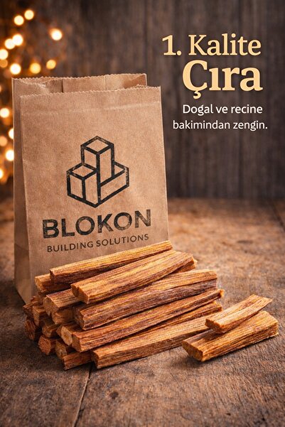 BLOKON Çam Çırası Yağlı 1 KG Temiz ve Bol Reçineli (Mangal Tutuşturucu// İçme...