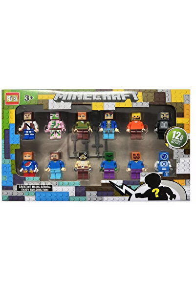 victiny Minecraft Set 12 figurine vârf Lego Multicolor 5 cm