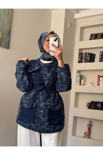 Quality butik Kapitone kot ceket