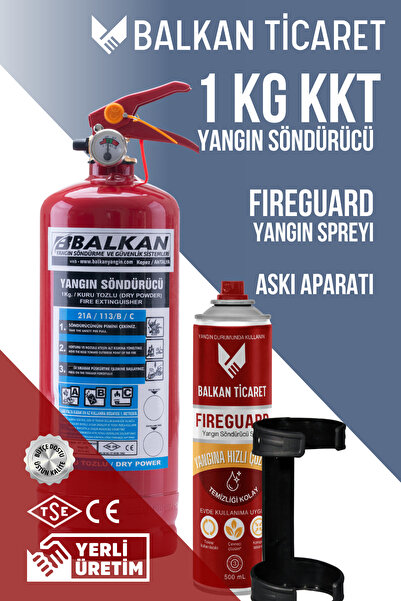 Balkan Ticaret Motosiklet Yangın Tüpü 1Kg TSE Belgeli Askı Aparatı Fireguard ...
