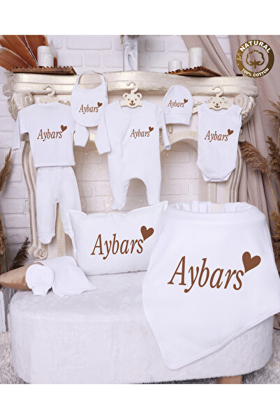 yzc home size dair... R85 İsme özel İsimli Baskılı Bebek Hediyelik 10lu Beyaz...