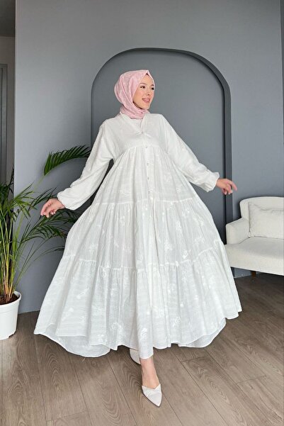 Nes Moda Geniş Pileli Fisto Elbise