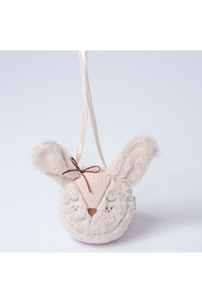 blumi kids Pelüş Tavşan Askılı Welsoft Çanta - Bej (Hediye Kutulu)