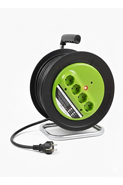 inwatt 40 Metre Makaralı 3x2.5 Mm Topraklamalı Siyah Uzatma Kablosu