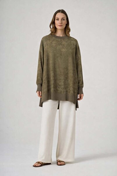 Nuss 3013 Jakar Detay Tunik Haki