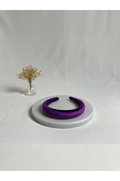 MegssStore Purple Thin Curved K Velvet Crown Hair Band