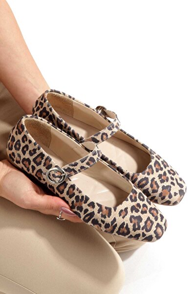 EPTC piele naturală imprimeu leopard cu cataramă Pantofi casual pentru femei,...