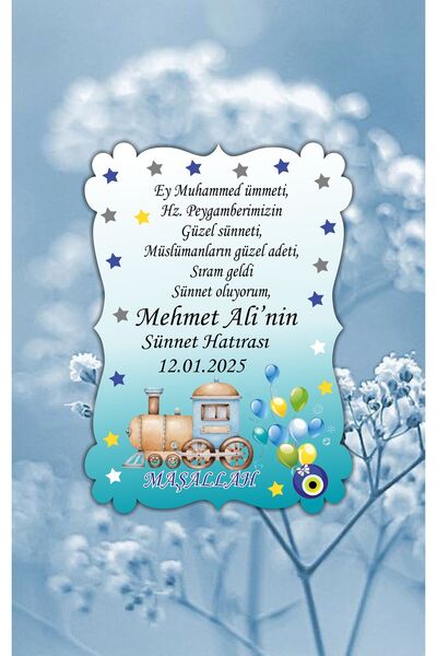 hediyyenvar SÜNNET MAGNETİ 8x6 cm – Kişiye Özel Sünnet Hatırası Magnet 10 Adet