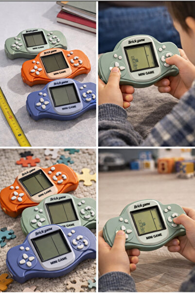 Erzi Mini Brick Game El Konsolu Taşınabilir Retro Oyun Konsolu