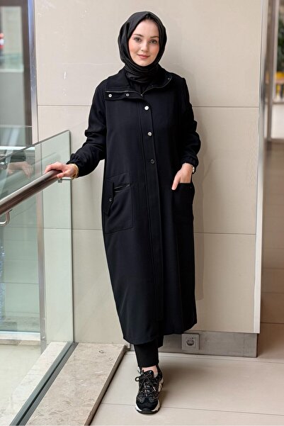 FUAT GÜRSEN Fuat Gürşen Dik Yaka Önden Fermuarlı Ve Çıtçıtlı Ara Boy Kap