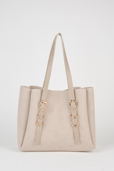 Vivaq Women's Mink Rose 3-Compartment Nubuck Leather Snap Closure Design Stra...