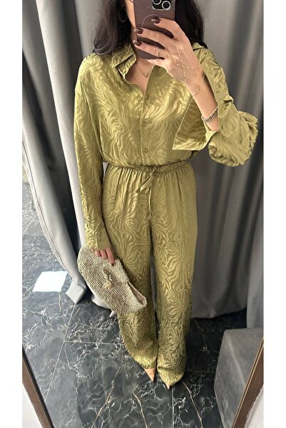 AuraModa KADIN ZEBRA SATEN İKİLİ TAKIM