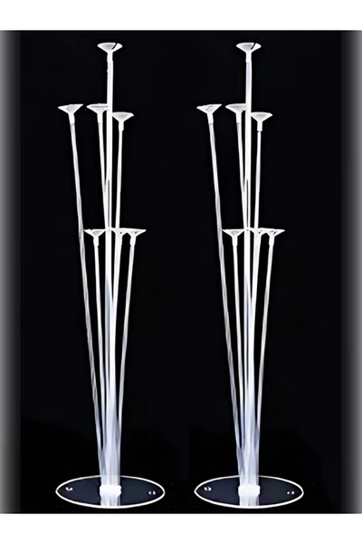 Parti Zamanı 2 Adet Balon Süsleme Standı 7'li Çubuklu Ikili Set Ayaklı Balon ...