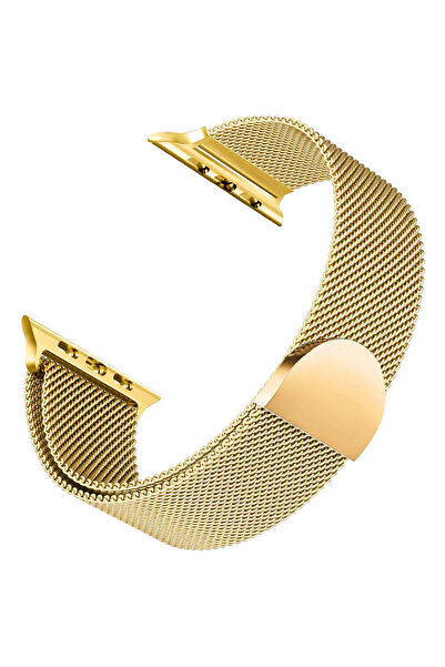 CaseOnn حزام شبكي معدني مغناطيسي ذهبي متوافق مع ساعة أبل ألترا 3 مقاس 49 ملم