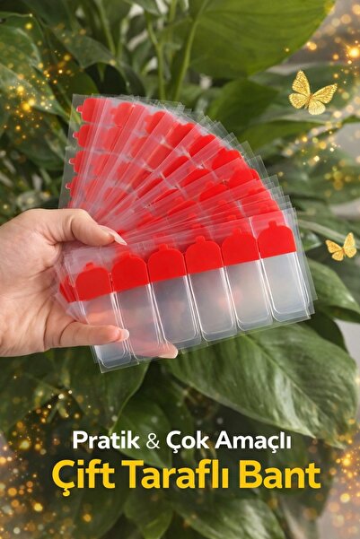 obrigado 60 Adet Şeffaf Çift Taraflı Bant – Güçlü Yapışkanlı Silikon Sabitlem...