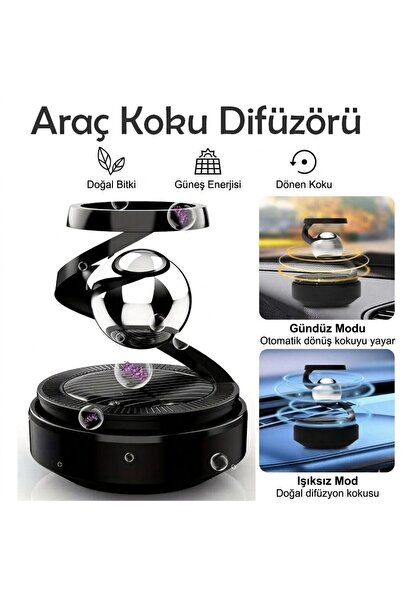 Neler Geldi Neler Solar Oto Araba Kokusu Parfümü Güneş Işığıyla 360 Derece Dö...