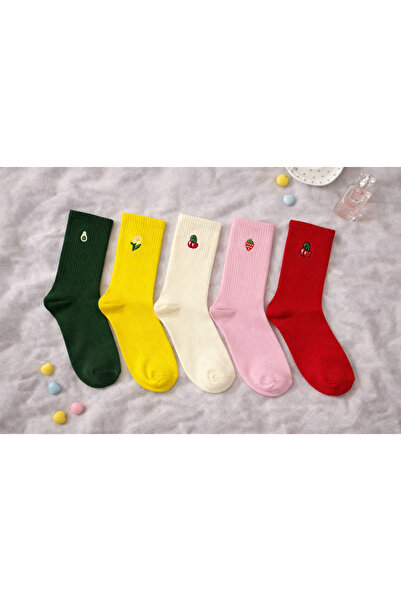 Bonami Socks 5’li Meyve Nakış Detaylı Çorap