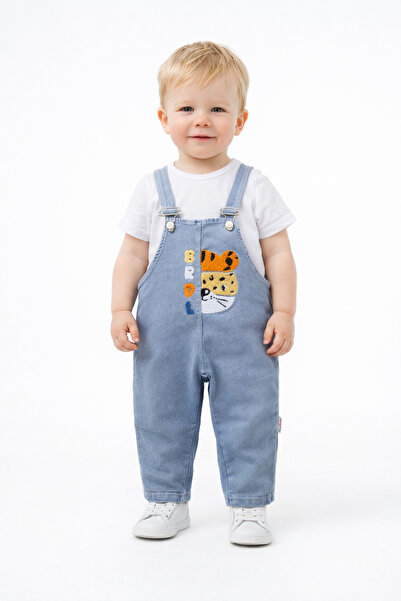 MORE KIDS Erkek Bebek Salopet / Salopet Erkek bebek Takım Kaplanlı ERKEK bebe...