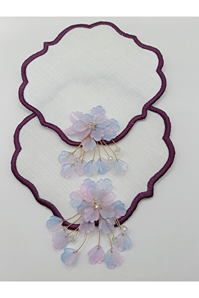 ZEYNEP ELA Kahve yanı kokteyl servis sunum peçete mor 2 adet