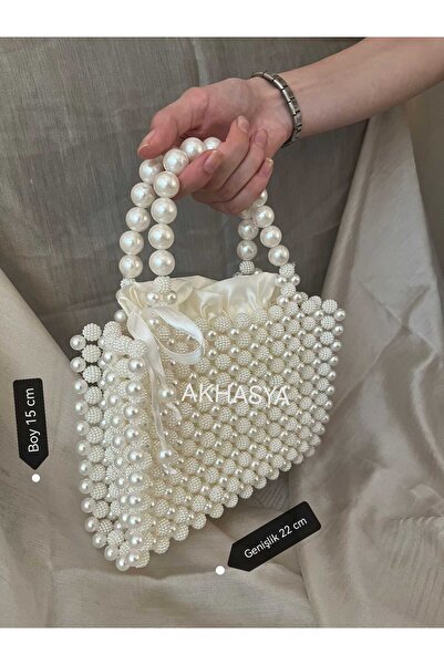 AKHASYA BÖĞÜRTLEN BONCUKLU ÇANTASI