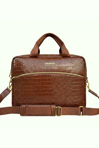 worken 15.6 Inch Croco Leather Shock-Absorbing Water-Resistant 39X30X4 Cm, La...