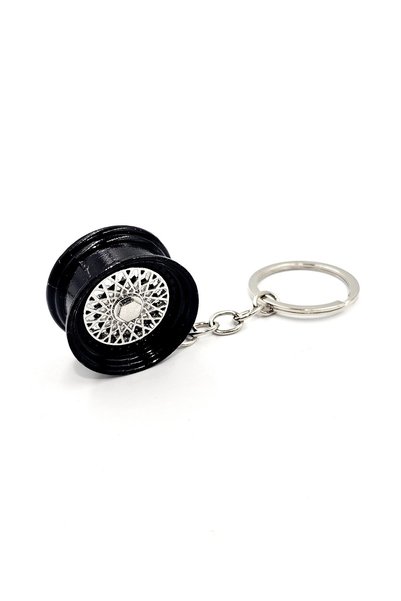 BsElektronik Etichete metalice breloc BBS cu design negru, material de primă clasă, speciale pentru etichetatoare