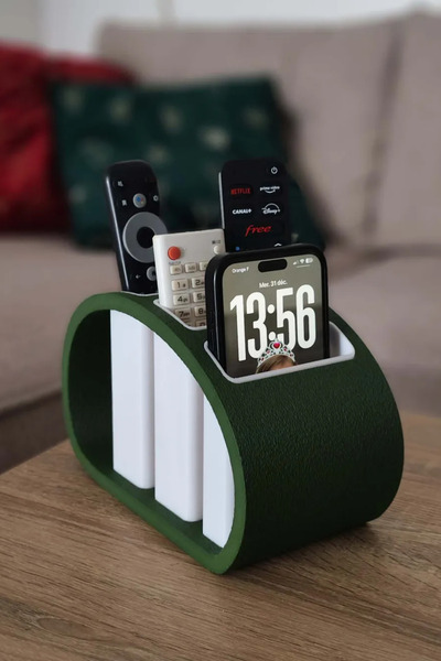 Genç 3D Organizator de birou cu 4 compartimente pentru telecomenzi și telefon...